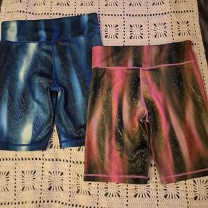 Nike Women’s Athletic Bike Shorts — Blue & Pink Swirl